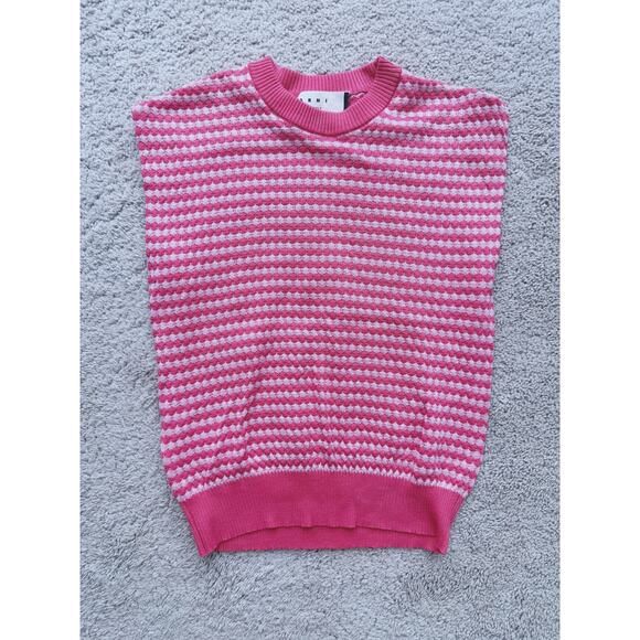 Marni Knit Sleeveless Jumper Top Honeycomb Pink Small Designer Coquette Preppy - Picture 2 of 6